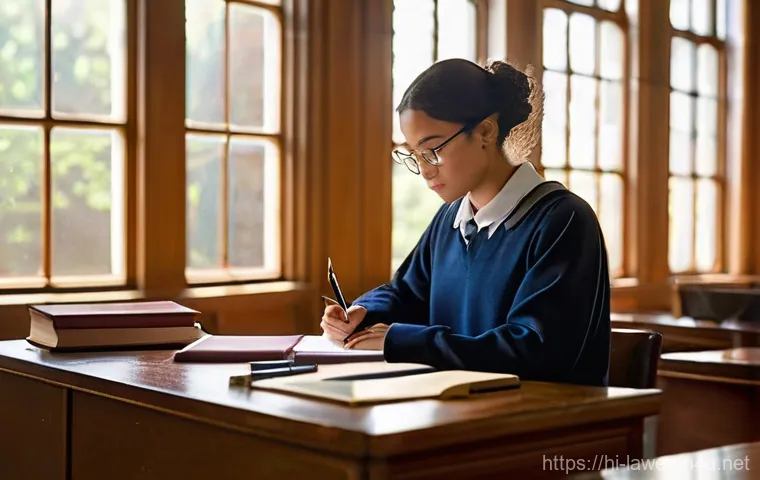 변호사 시험을 대비한 모의 법정 체험 - **Prompt 1: Confident Mock Court Advocate**
"A young, determined law student, dressed in sharp, ... 변호사 시험을 대비한 모의 법정 체험 - **Prompt 1: Confident Mock Court Advocate**
"A young, determined law student, dressed in sharp, ...