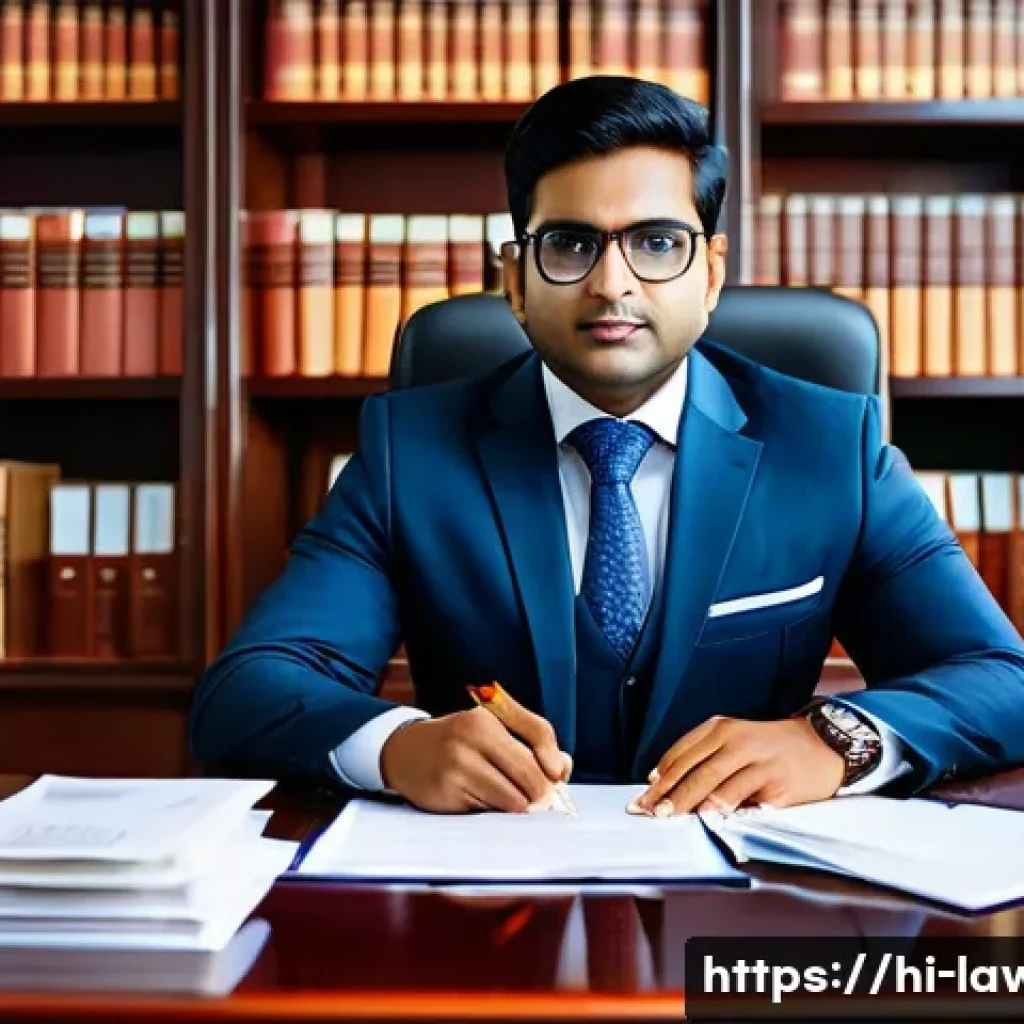 법률 변호사로서 자격증 갱신 방법 - A professional Indian lawyer sitting at a modern desk in a well-lit office, meticulously organizing ...