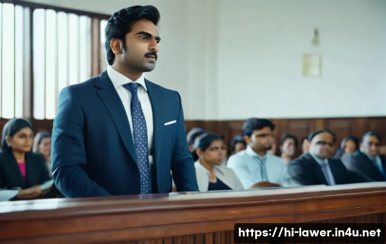변호사 업무의 장단점 - A professional Indian lawyer in a modern courtroom setting, wearing formal business attire including...