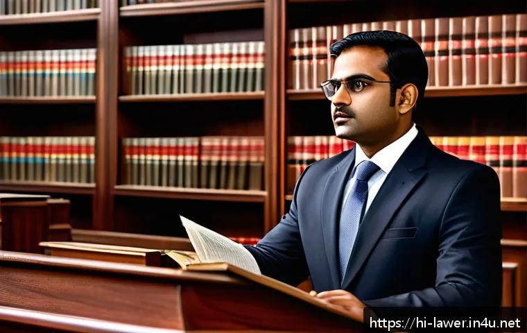 법률 변호사로 일하기 위한 자격요건 - A professional Indian lawyer in a modern courtroom setting, wearing formal business attire with a we...