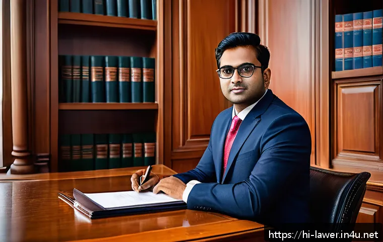 변호사와 판사의 커리어 비교 - A professional Indian lawyer in a modern courtroom setting, wearing formal business attire and eyegl...